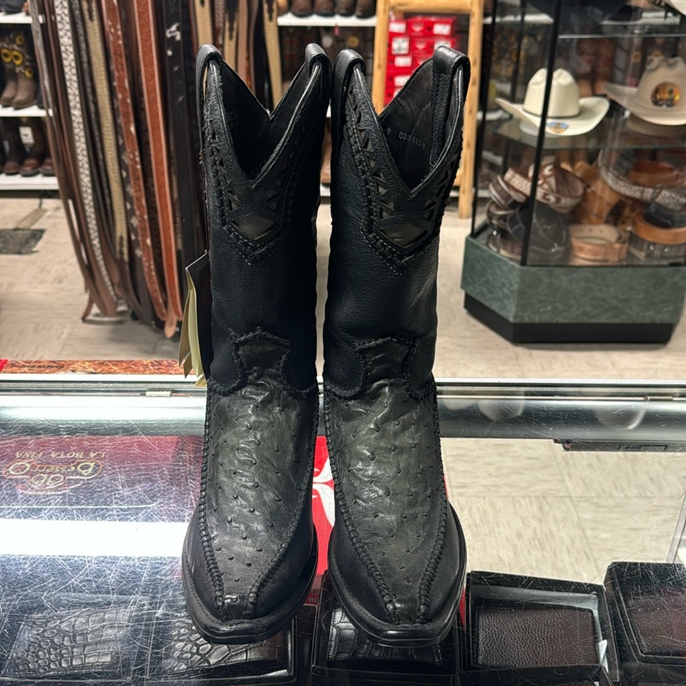 Men’s Cuadra grey ostrich boots
